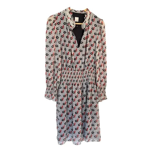 Pinko Polyester Mid Length Graphic Chiffon Dress US 6 - Picture 1 of 4